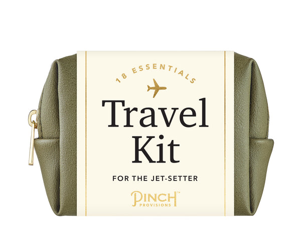 Pinch Provisions Travel Kit, Navy Vegan Leather, Includes 18 Must-Have  Emergency Essential Items for Travelling, Ideal Road Trip or Airport Gift  for