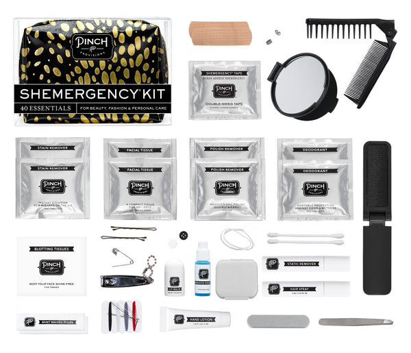 Pinch Provisions Minimergency Kit, for Her, Includes 17 Must-Have Emergency  Essential Items, Compact, Multi-Functional Pouch, Gift for Parties and